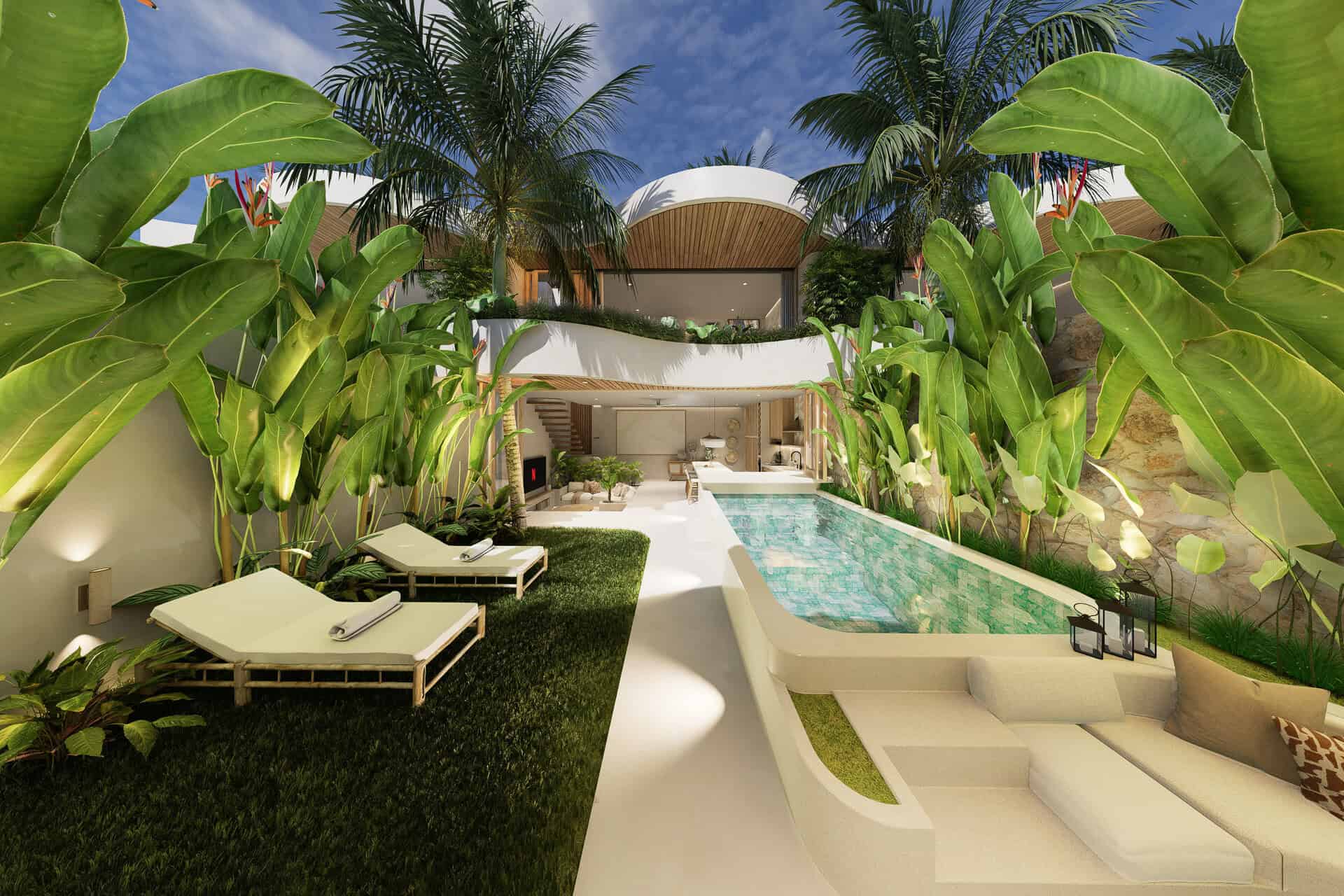 TROPICAL 2 BEDROOM VILLA CLOSE TO NUNGGALAN BEACH FOR SALE LEASEHOLD IN PECATU BE-1116 